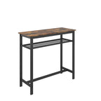 Bar table, equipped with 2 bar stools , with backrest and partition (Rustic Brown) - Grand Goldman Shop