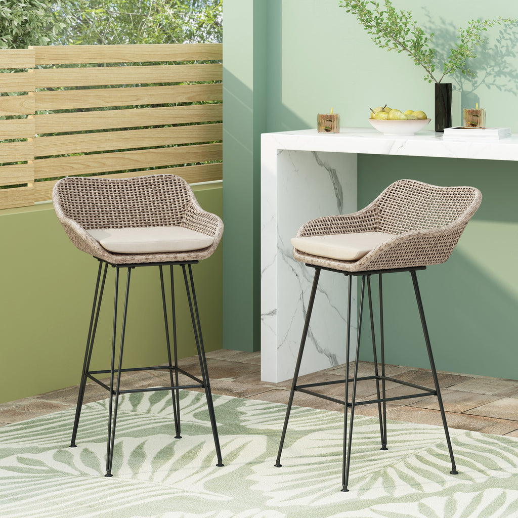PE Rattan BAR STOOL - Grand Goldman Shop