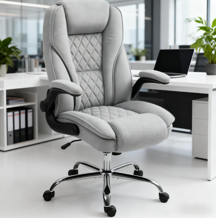 High-Back Office Chair, Adjustable Ergonomic Design for Home & Office - Grand Goldman