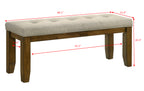 1pc Tailored Bench Tufted Upholstered Soft Neutral Fabric Luxurious Comfort Modern Wooden Dining Room Furniture - Grand Goldman Shop