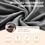6FT bean bag chair, memory foam filling, adult and teen bean bag chair, soft sofa with removable flannel cover, round sofa for living room, bedroom, college dorm. - Grand Goldman Shop