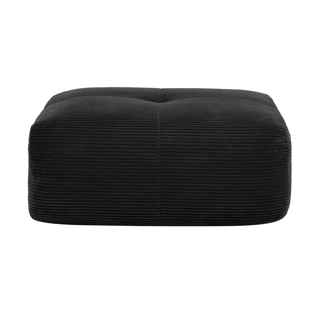 Hamlet LSF&RSF Corner Sofa W/Pillows Corduroy-Black - Grand Goldman Shop