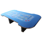 93' Deluxe Casino Dice Game Craps Table with Felt Diamond Pyramid Bumper Rubber Design, Blue | Premium Home Decor - Grand Gol