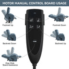 Lift Recliner Chair Heat Massage Dual Motor Infinite Position Up to 350 LBS Large Electric Power Lift Recliners with Power-Remote, Medium-firm and Heavy duty, Blue - Grand Goldman Shop