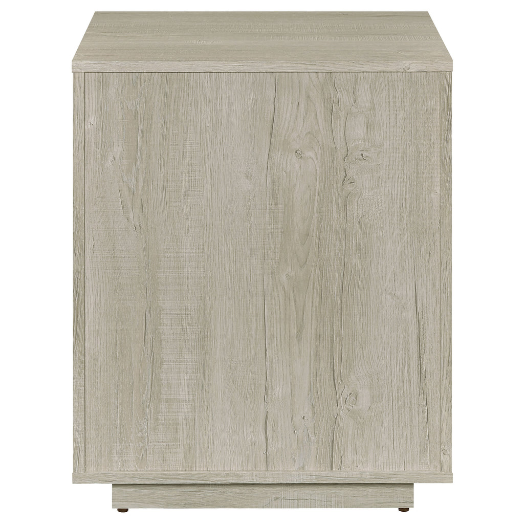 Loomis Whitewashed Grey 3-Drawer Home Office File Cabinet in White+Gray with MDF Construction, 19.75 x 19.75 x 25 inches | Pr