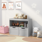 Book Organizer, toy Storage Cabinet Organizer, Gray | Premium Home Decor - Grand Goldman