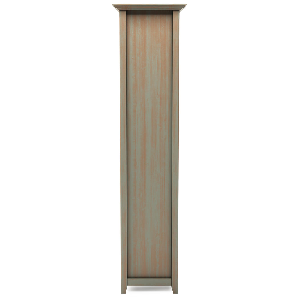 Stylish Amherst 30 inch Solid Wood 5 Shelf Bookcase in Distressed Grey - Available at Grand Goldman