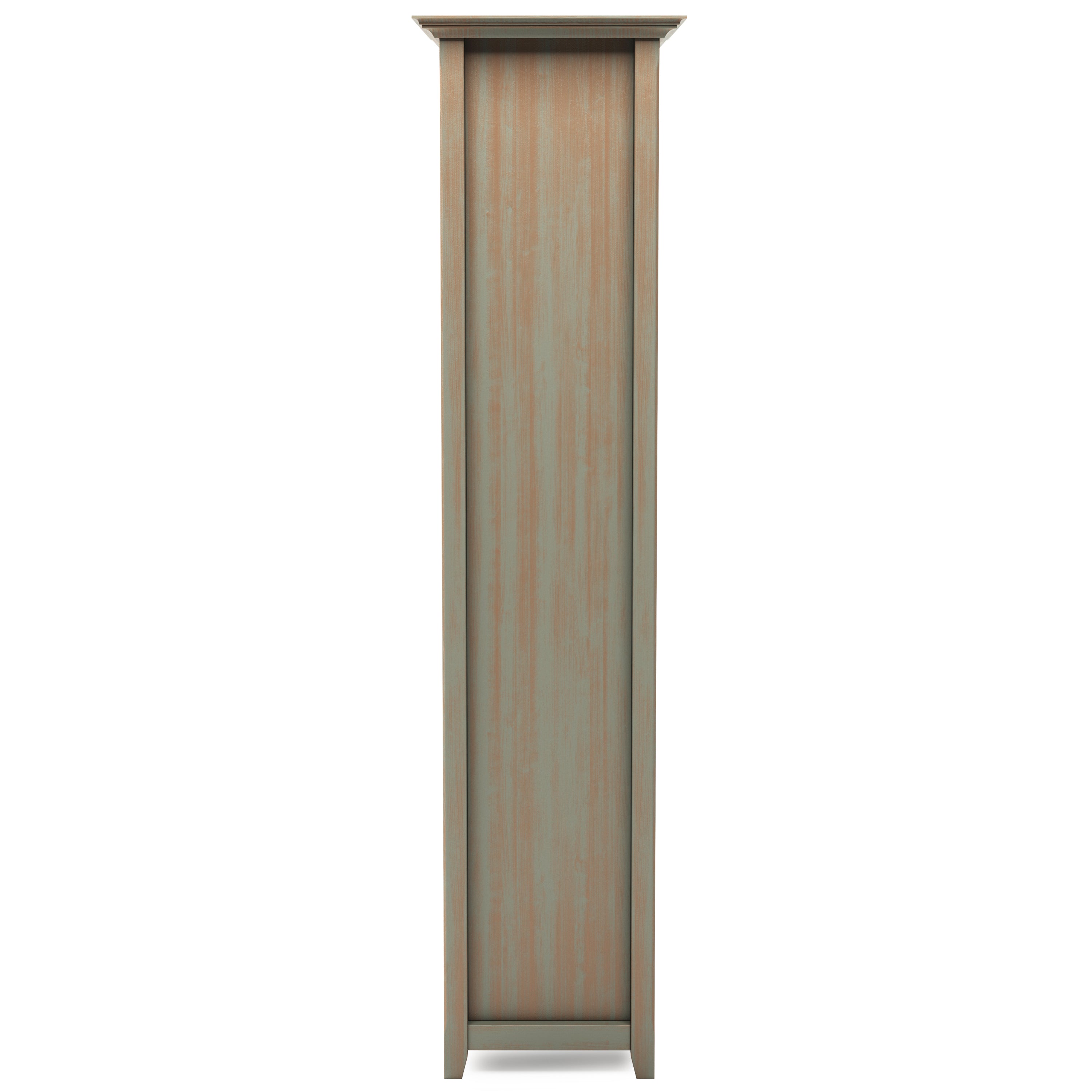 Stylish Amherst 30 inch Solid Wood 5 Shelf Bookcase in Distressed Grey - Available at Grand Goldman