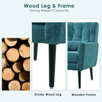 Modern Accent Chair Upholstered Foam Filled Living Room Chairs Comfy Reading Chair Mid Century Modern Chair with Chenille Fabric Lounge Arm Chairs Armchair for Living Room Bedroom (Teal) - Grand Goldman Shop