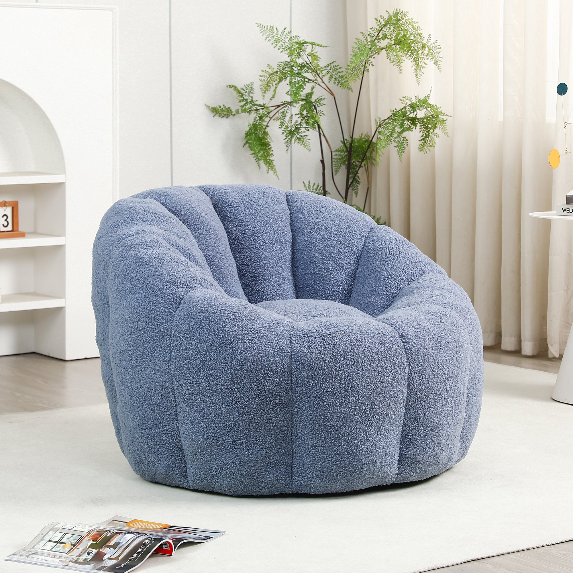 Bean Bag Chair, Bean Bag Sofa Chair with Armrests Stuffed High-Density Foam, Lazy Sofa Comfy Chairs BeanBag Chair for Adults in Living Room,Bedroom Reading - Grand Goldman Shop