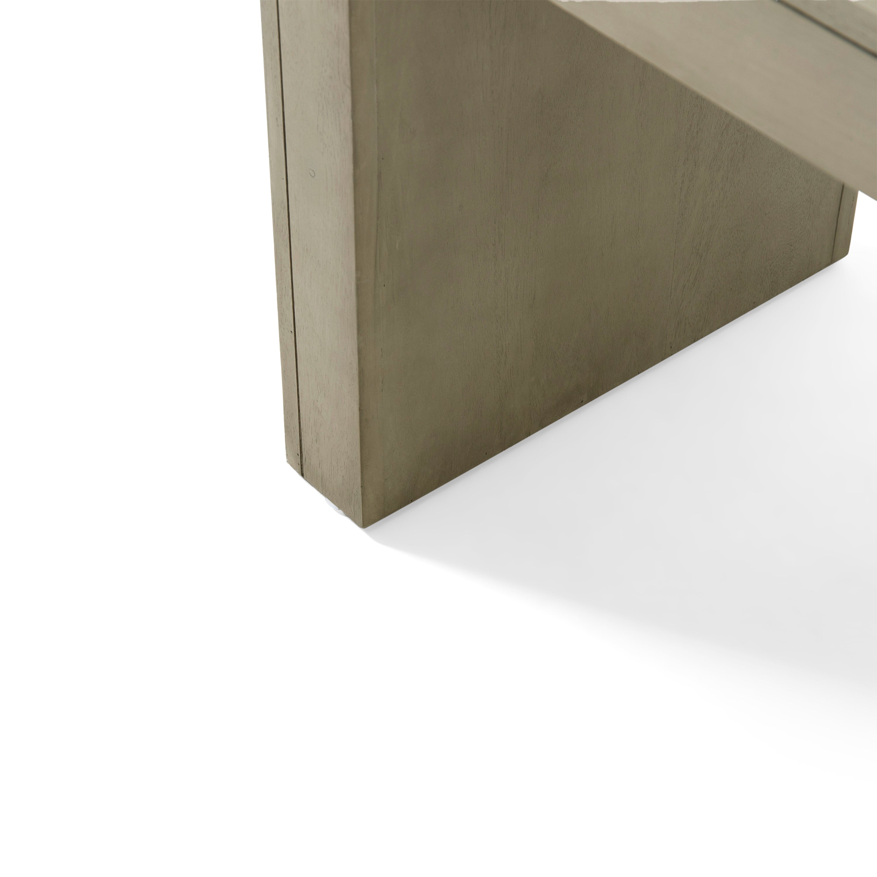 Acacia Wood Dining Bench, Grey+Taupe - Grand Goldman Shop