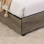 Full Bed Frame, Storage Headboard with Charging Station, Solid and Stable, Noise Free, No Box Spring Needed, Easy Assembly - Grand Goldman Shop