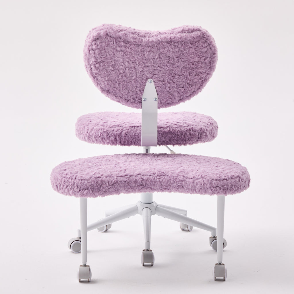 Artificial rabbit hair Meditation Chair Plus, Cross Legged Chair with Wheels, ADHD Chair, Criss Cross Desk Chair with Lumbar 