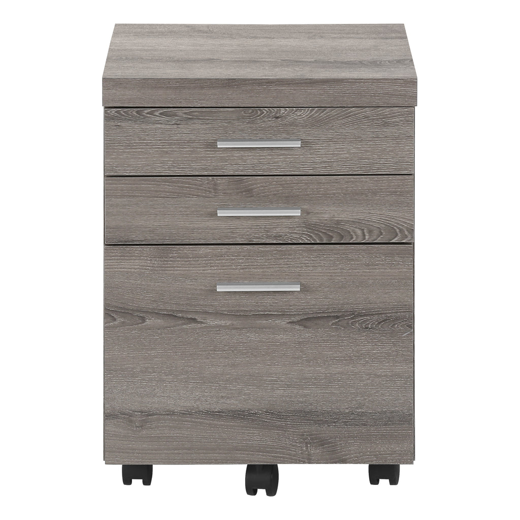 File Cabinet, Rolling Mobile, Storage Drawers, Printer Stand, Office, Work, Brown Laminate, Contemporary, Modern | Premium Ho
