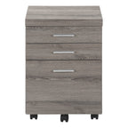 File Cabinet, Rolling Mobile, Storage Drawers, Printer Stand, Office, Work, Brown Laminate, Contemporary, Modern | Premium Ho