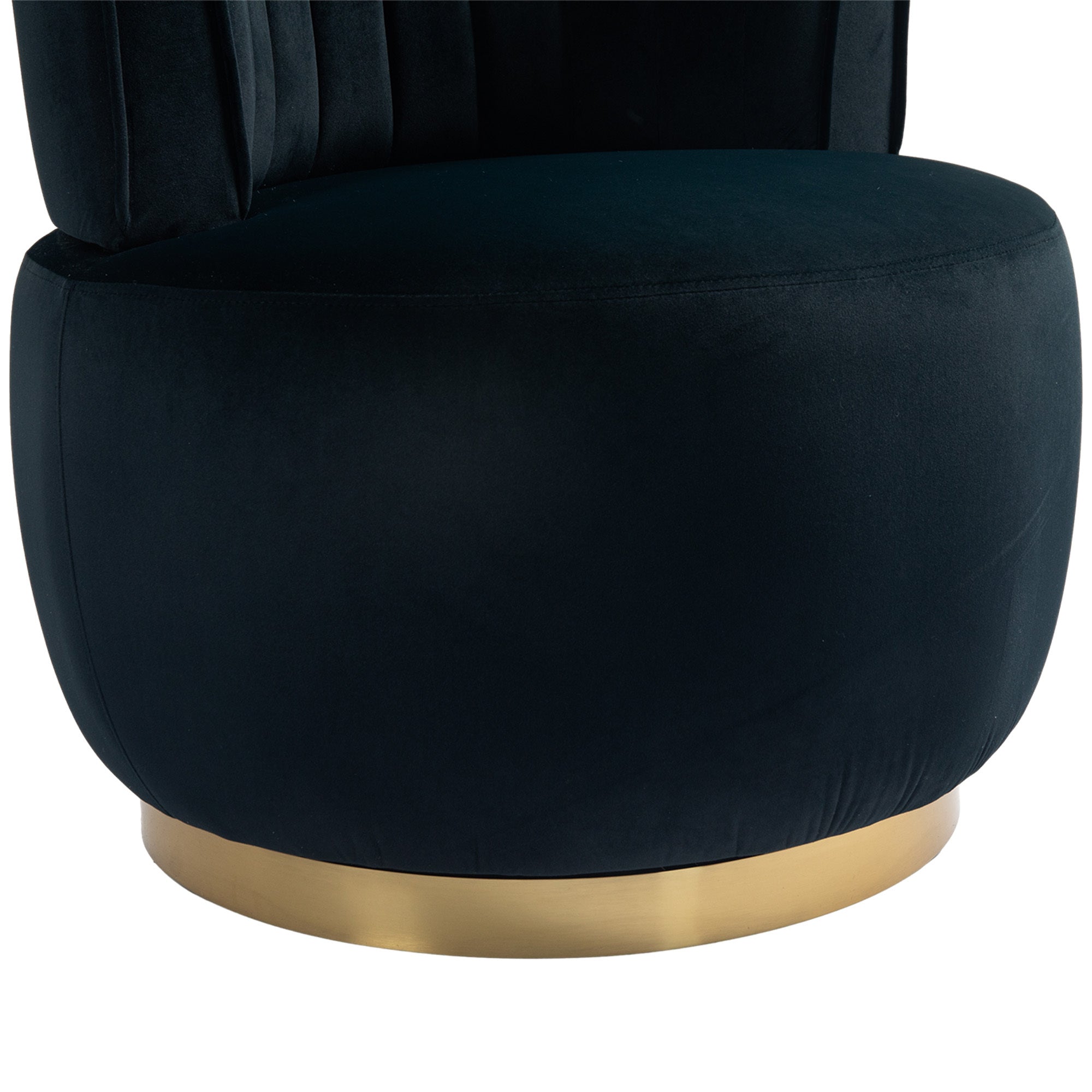 COOLMORE Swivel Barrel Chair, 360 Degree Round Armchair with Fluffy Velvet Upholstery for Living Room, Bedroom, Office - Grand Goldman Shop