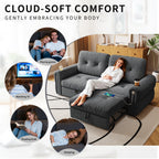 It is a multi-functional sofa, a 77-inch convertible sofa bed, and a 2-in-1 piece suitable for both sitting and lying down. Made of  Chenille fabric, it is suitable for living rooms, bedrooms - Grand Goldman Shop