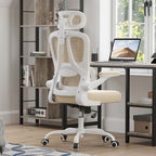 Ergonomic Office Chair, Desk Chair with Headrest and Lumbar Support, High Back Swivel Home Office Chair with Headrest for Hom