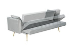 71-inch convertible love seat sofa, American vintage grey velvet material, suitable for small living room, bedroom, office - Grand Goldman Shop