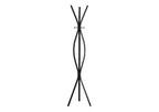 Coat Rack, Hall Tree, Free Standing, 3 Hooks, Entryway, 72'h, Bedroom, Black Metal, Contemporary, Modern - Grand Goldman Shop