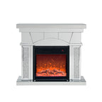 W 46' X D 12.5' X H 41' Dome door acrylic mirror fireplace cabinet, TV fireplace cabinet - Grand Goldman Shop