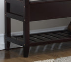 Vannes Espresso Storage Shoe Bench - Grand Goldman Shop