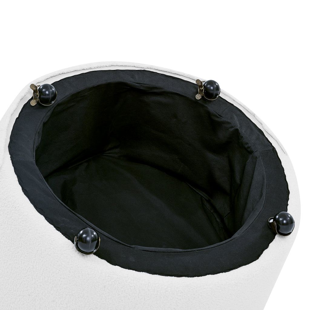 Modern Velvet Upholstered Swivel Chair with Button Tufted Design, Movable Wheels, 3 Pillows, Black - Grand Goldman Shop