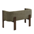 48.5' Upholstered Solid Loveseat (Walnut+Green) - Grand Goldman Shop