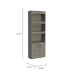 Durango Bookcase, Three Shelves, Double Door Cabinet | Premium Home Decor - Grand Goldman