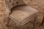 Nikki Collection Modern, High-end Tufted Solid Wood Contemporary Velvet Upholstered Dining Chair with Wood Legs Nailhead Trim 2-Pcs Set, Khaki, SW2001KK - Grand Goldman Shop