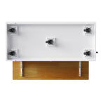 48 inch Kitchen Island with Drop Leaf,Power Outlet,Internal Storage Rack,Rolling Kitchen Storage Cart on 5 Wheels with 5 Open Side Racks for Kitchen,White (Old SKU N707P257057W)(Not Include Stools) - Grand Goldman Shop