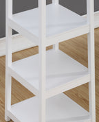Vassen Coat Rack w/ 3-Tier Storage Shelves in White Finish - Grand Goldman Shop