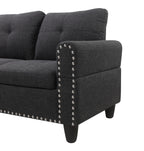 Alger 98' Wide Left Hand Facing Sofa & Chaise with Ottoman - Grand Goldman Shop