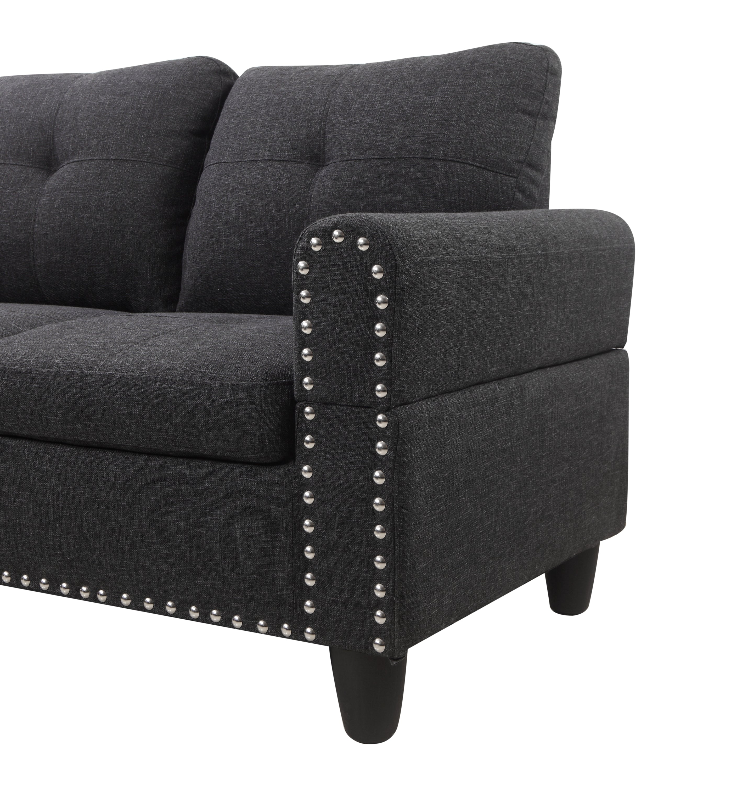 Alger 98' Wide Left Hand Facing Sofa & Chaise with Ottoman - Grand Goldman Shop