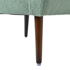 Modern Accent Chair,Teddy Fabric Living Room Chairs Comfy Reading Chair,Mid Century Accent Chair, Lounge Arm Chairs Armchair for Living Room Bedroom (Light Green) - Grand Goldman Shop
