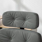 Criss Cross Chair with Adjustable Armrests & Wheels & Headrest, PU Lounge Vanity Desk Chair with Wide Seat for Cross-Legged S