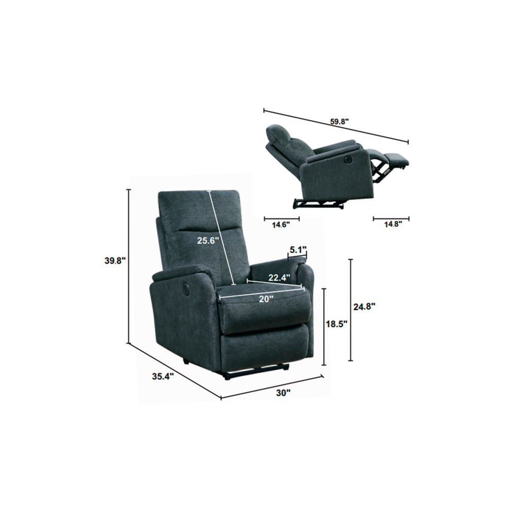 Hot selling For 10 Years ,Recliner Chair With Power function easy control big stocks ,  Recliner Single Chair For Living Room , Bed Room - Grand Goldman Shop