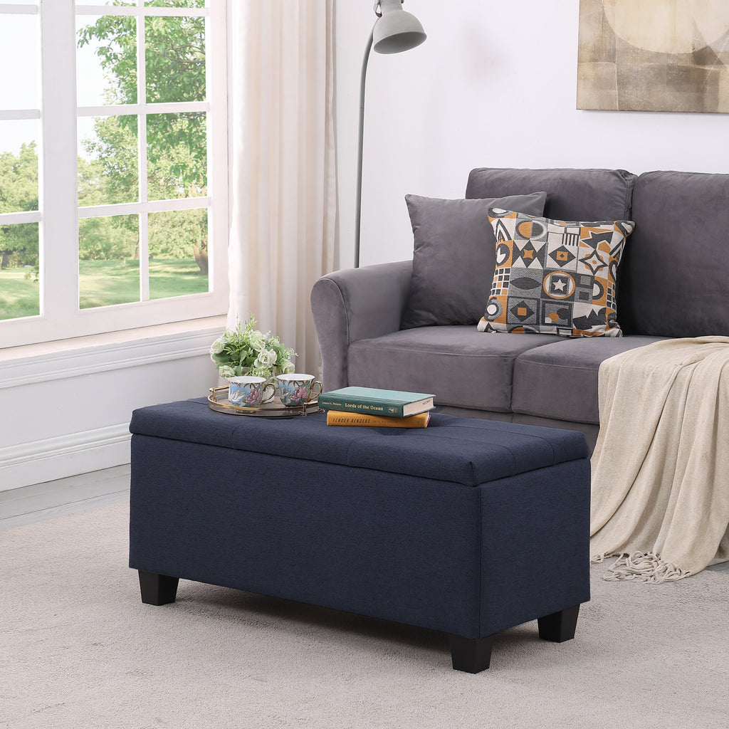 [VIDEO] Large Storage Ottoman Bench Set, 3 in 1 Combination Ottoman, Tufted Ottoman Linen Bench for Living Room, Entryway, Hallway, Bedroom Support 250lbs - Grand Goldman Shop