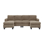 Savannah Modular Corduroy Sectional Sofa with Ottoman - Grand Goldman Shop