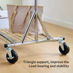 Clothes Rack Heavy Duty Clothing Rack 600LBS Rolling Clothes Racks for Hanging Clothes,  Commercial Garment Rack Heavy Duty Clothes Rack Collapsible ＆ Portable Clothing Rack with Wheels - Grand Goldman Shop