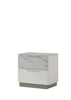 Mist Queen 4-Piece Set – Two-Tone High-Gloss Marble & Lacquer Finish with LED Lighting White - Grand Goldman Shop