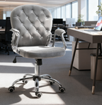 Luxury Tufted Office Chair for A Stylish Choice for Home & Office, Plush Comfort - Grand Goldman