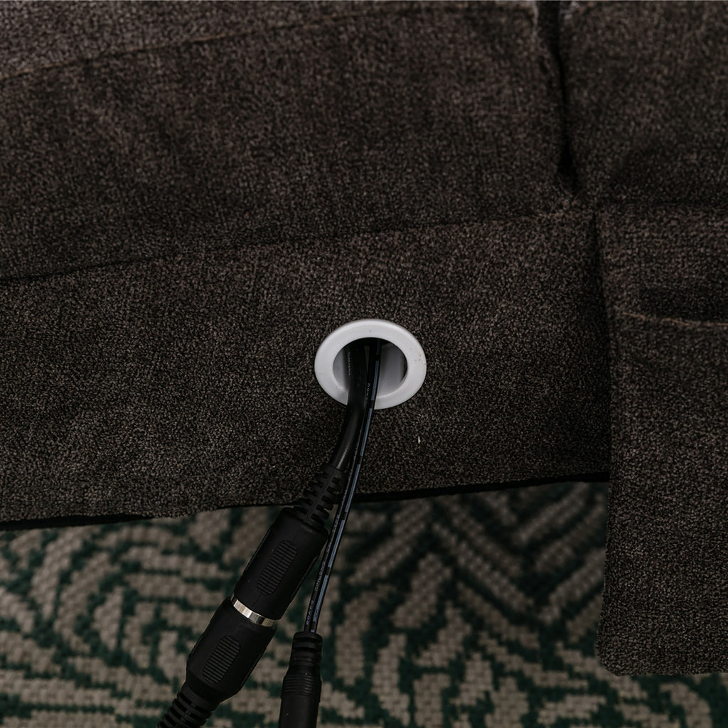 Ergonomic Linen Massage Chaise Lounge with Remote Control, Dark Gray, Electric Massage Lounger with 5 Modes - Grand Goldman Shop