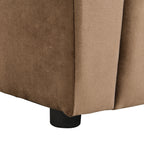 Sally Deluxe Kids Recliner Chair with Cup Holder and Footrest in Brown Velvet - Grand Goldman