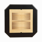 Square Top Game Table with Wooden Pedestal Base, Black | Premium Home Decor - Grand Goldman