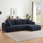 Chenille L-Shape Luxury Sectional Oversized Sofa,Mnimalist Design,Comfy Sleeper Couch for Living Room,Apartment&Reception Spaces,No Assembly Required - Grand Goldman Shop