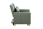 Convertible Sleeper Sofa Chair Bed, Adjustable Chair with Pillow, Multi-Functional Sleeper Chair with Soft Teddy Fabric for Living Room, Dorm, Apartment, Bedroom or Office - Grand Goldman Shop