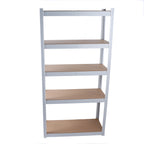 5 Tier Laminated White Metal Shelving Unit Adjustable Garage Storage Utility Rack Heavy Duty Shelves Organization Multipurpose Shelf Warehouse Basement Pantry 29' W x 12' D x 59' H 1Pack - Grand Goldman Shop