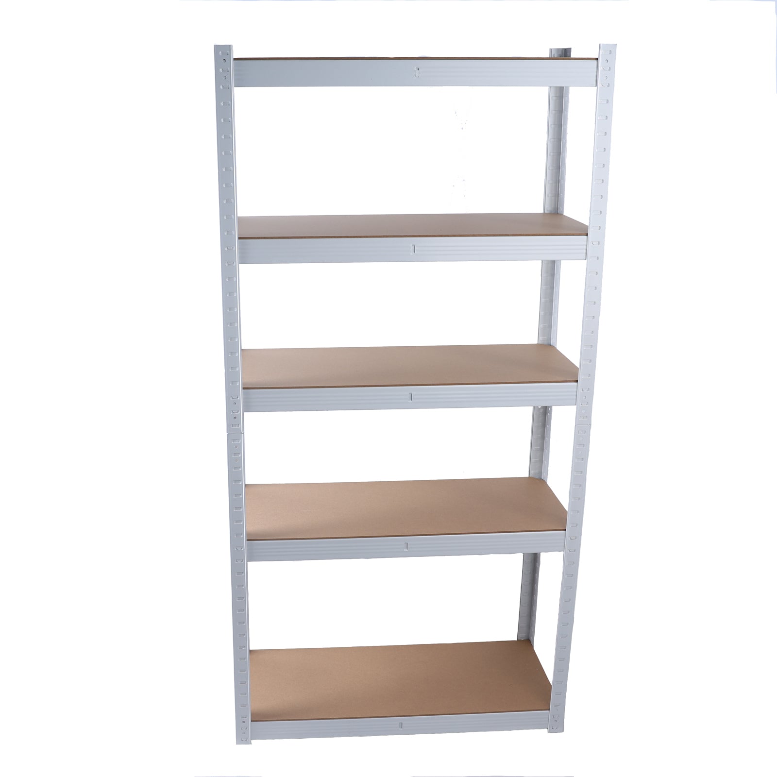 5 Tier Laminated White Metal Shelving Unit Adjustable Garage Storage Utility Rack Heavy Duty Shelves Organization Multipurpose Shelf Warehouse Basement Pantry 29' W x 12' D x 59' H 1Pack - Grand Goldman Shop