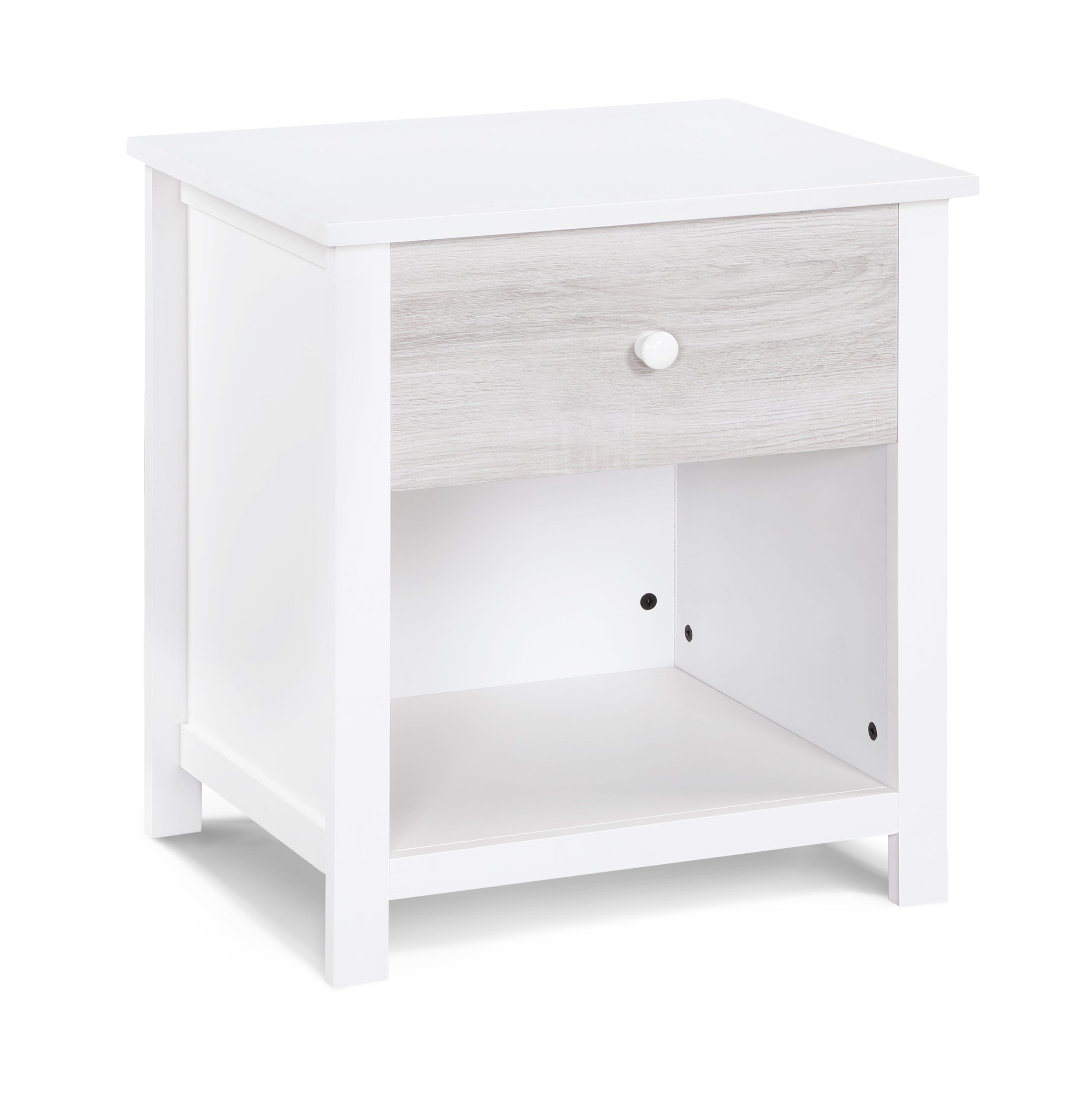 Connelly Nightstand White/Rockport Gray | Premium Home Decor - Grand Goldman